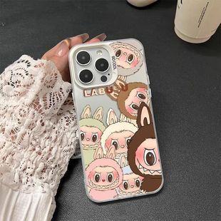 Labubu Is Suitable for Apple 16 Promax Mobile Phone Case 15 Cartoon 14 Transparent 13 Cute 12 Stylish Plus Creative