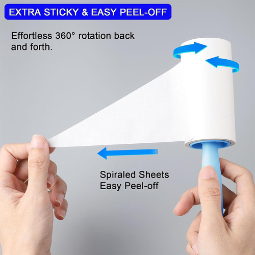 Cross-border best-selling pet hair sticky device 100 tear-off roller sticky paper tear-off replacement sticky paper clothing cleaning