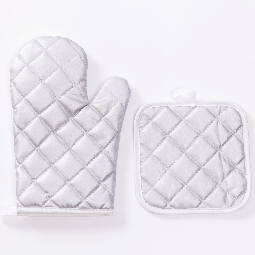 Impresión de sublimación de color puro Impresión digital impresión de transferencia térmica guantes de horno en blanco cocina para hornear horno de microondas guantes antiquemaduras traje