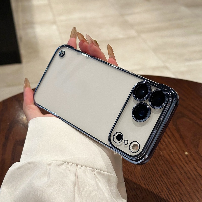 电镀无边框适用iPhone17PROMAX超薄裸机感PC手机壳苹果16镜头膜15|undefined
