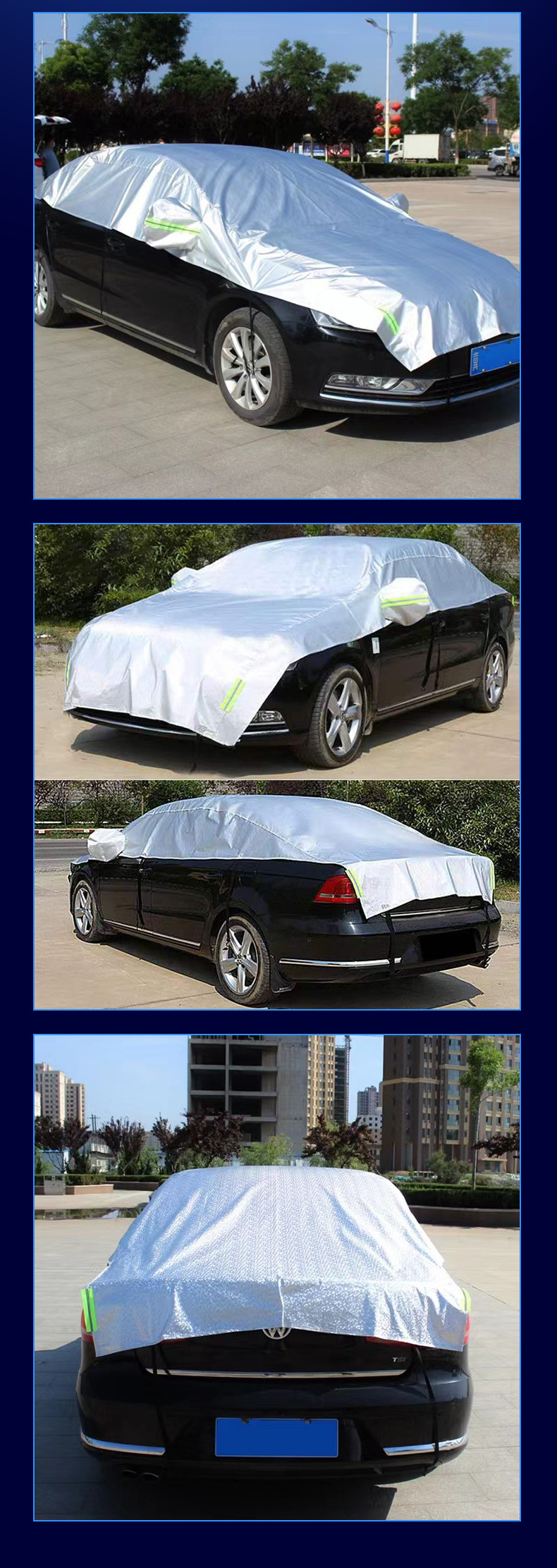 Factory supply car sunscreen sunshade full car front gear thickened aluminum film roof cover car sunshade roof cover