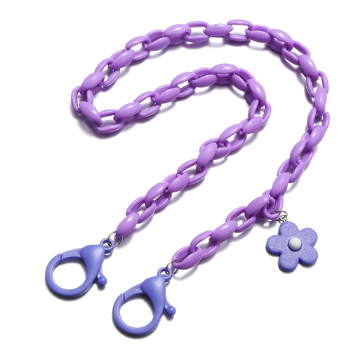 Korean best-selling candy-colored acrylic chain anti-tightening flower glasses chain anti-lost rope for children and adults universal
