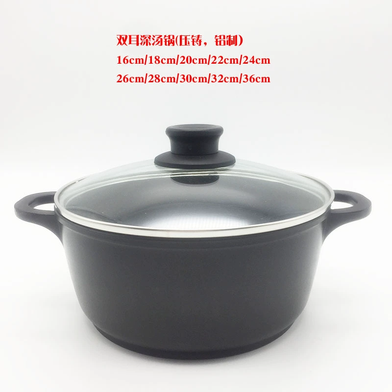Бытовые принадлежности для гостиниц GY алюминиевый литой под давлением горшок японский суп с двойным ухом Глубокий горшок с антипригарным покрытием индукционная плита с двойным дном общая оптовая продажа