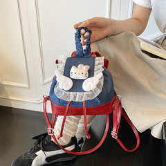 日本インかわいいレースの翼バックパック女性のための 2025 新しいキティ猫ファッションガール小さなバックパック