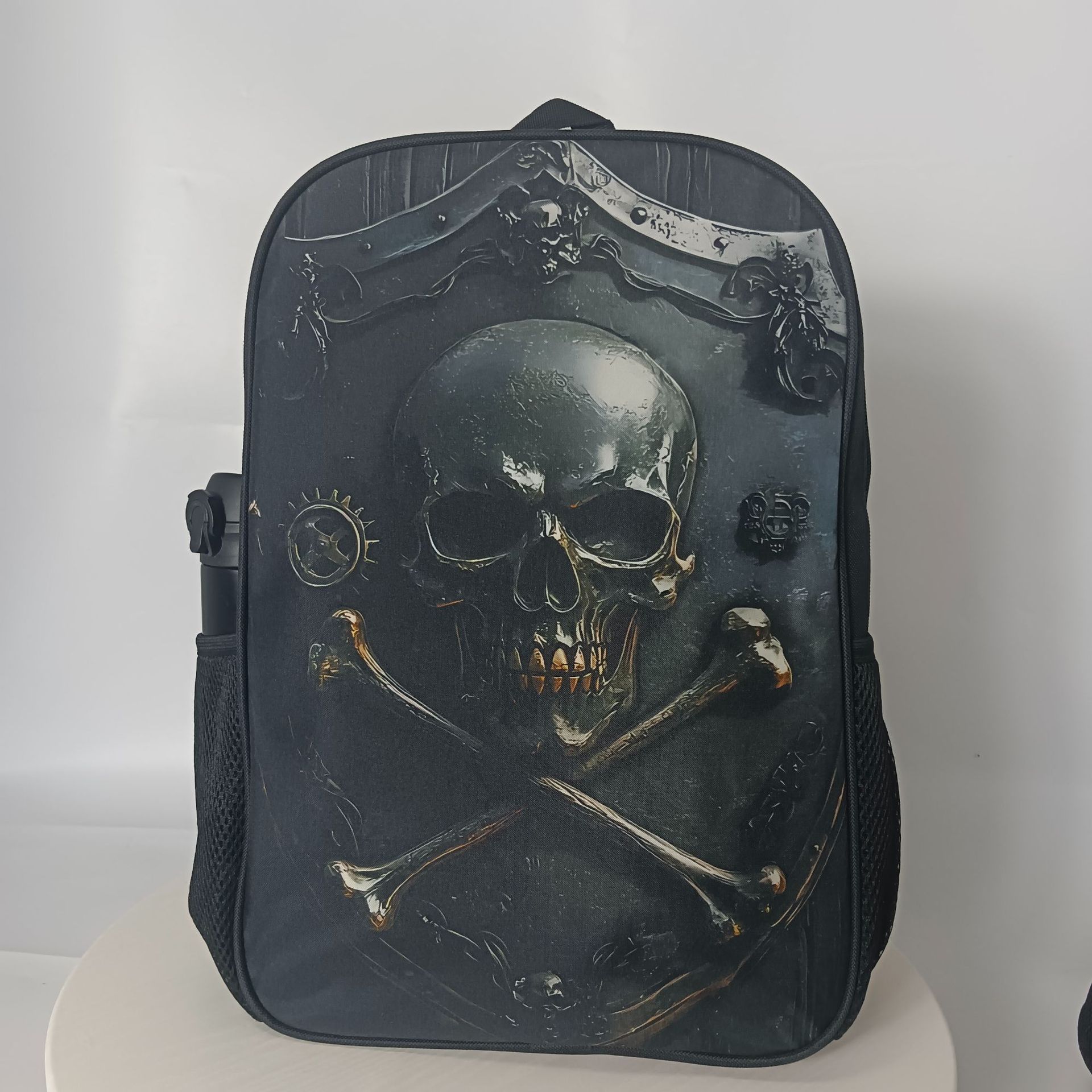 Nuevas mochilas transfronterizas para estudiantes de primaria, mochila de tres piezas, calavera, mochila de dibujos animados, fábrica al por mayor