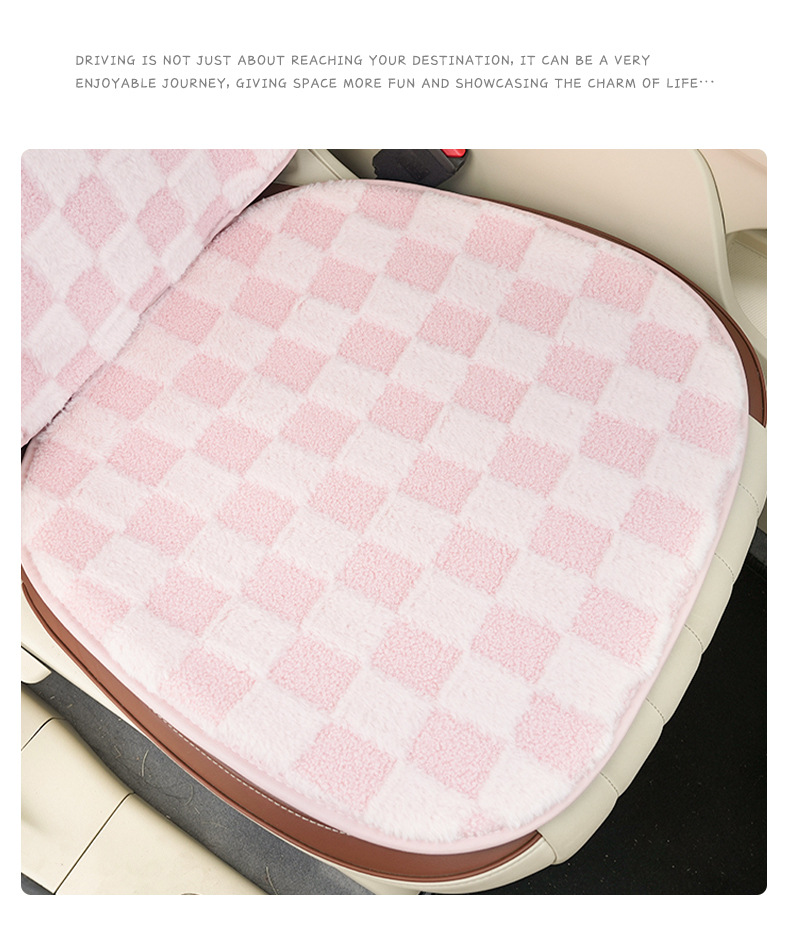 Autumn and Winter Car Cushion Simple and Beautiful Personality Car Warm Thickened Non-Slip Seat Cushion Plush Comfortable Car Seat Cushion