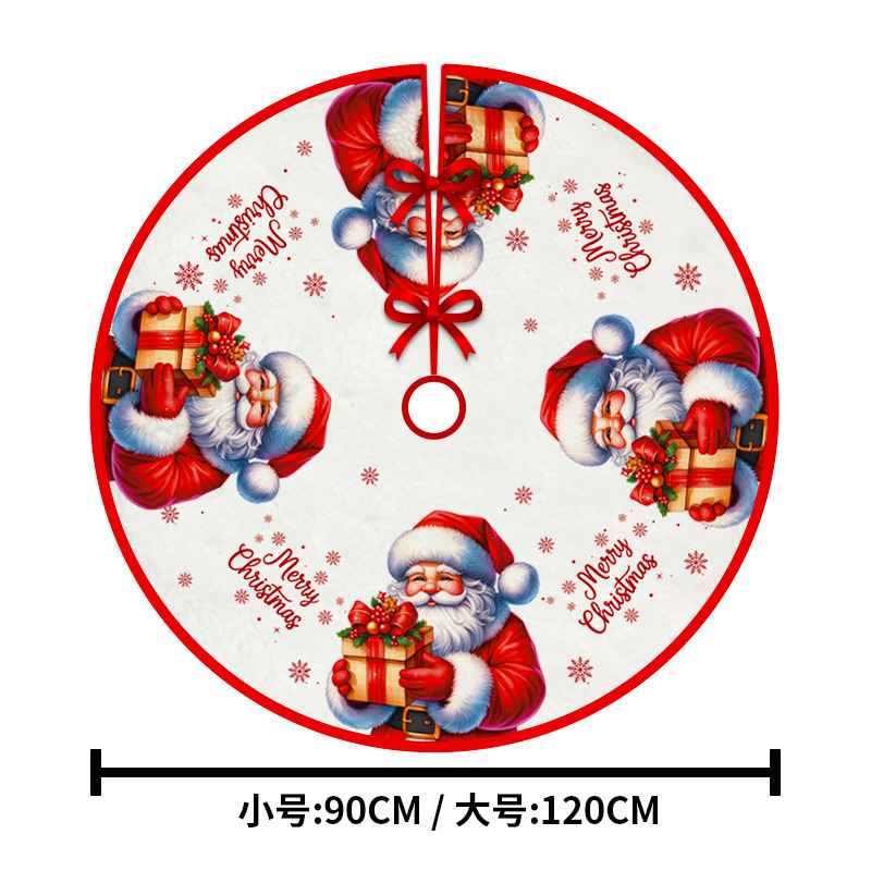 跨境新款圣诞树裙雪人圣诞老人装饰工艺品卡通印花圣诞用品批发|undefined