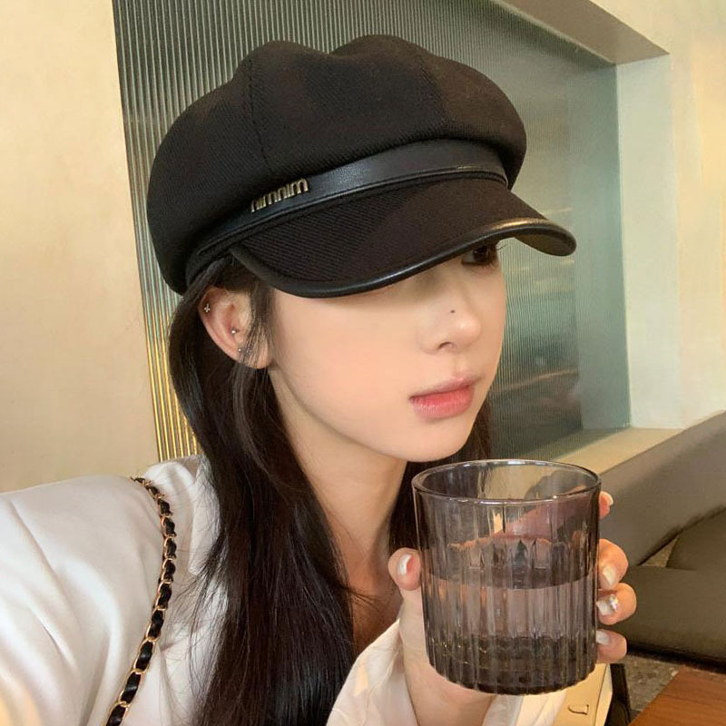 秋冬季鴨舌帽子女日系休閒復古畫家帽貝雷帽顯臉小英倫百搭八角帽