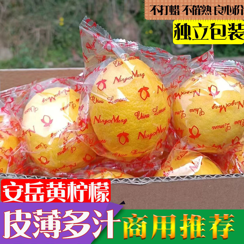 四川安岳イエローレモン、薄皮の新鮮な果実の皮、季節の全箱厳選された香水、甘いグリーンレモン、小さな金柑の特産品|undefined