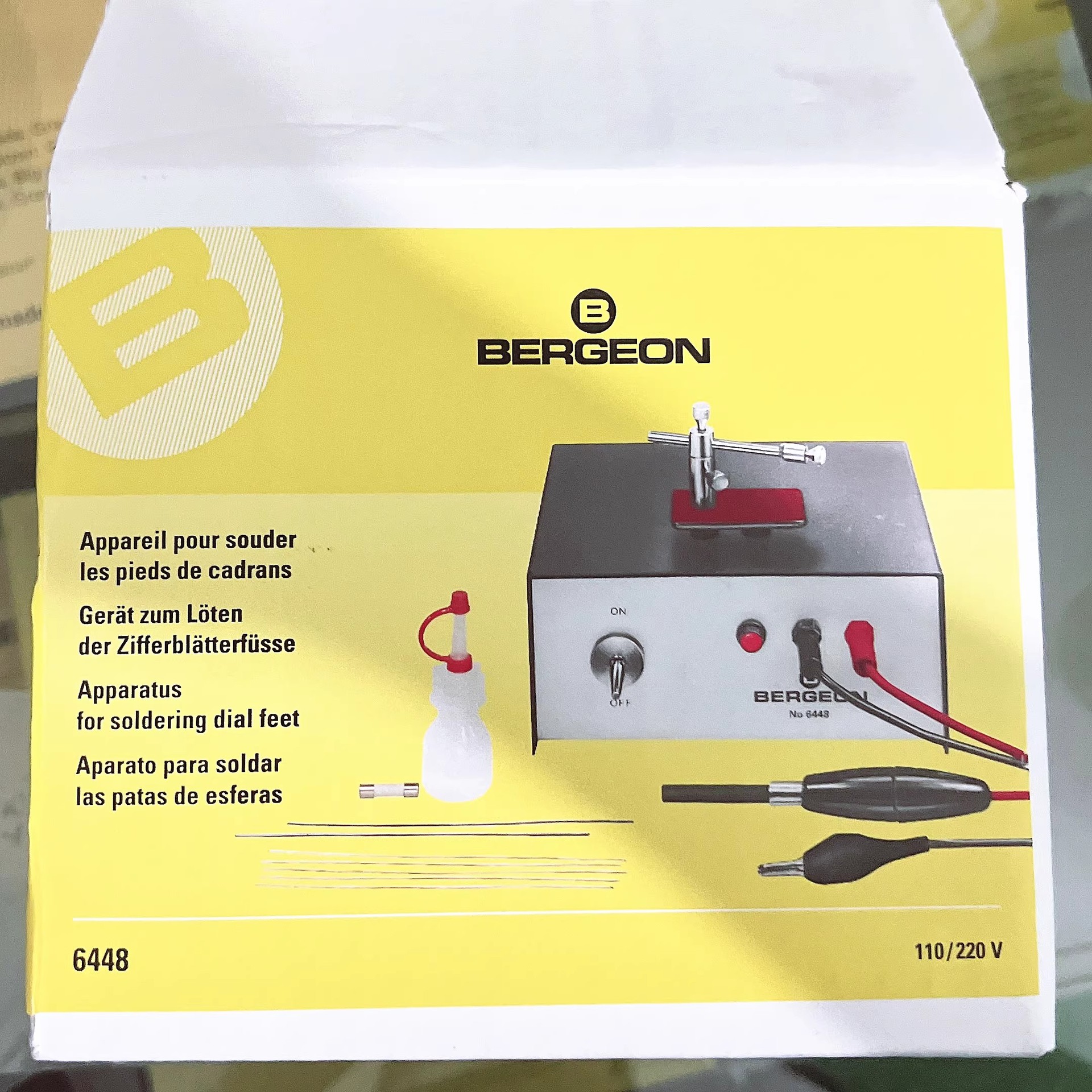 瑞士博格 BERGEON 6448 表盘脚 字面脚焊接机 修表工具