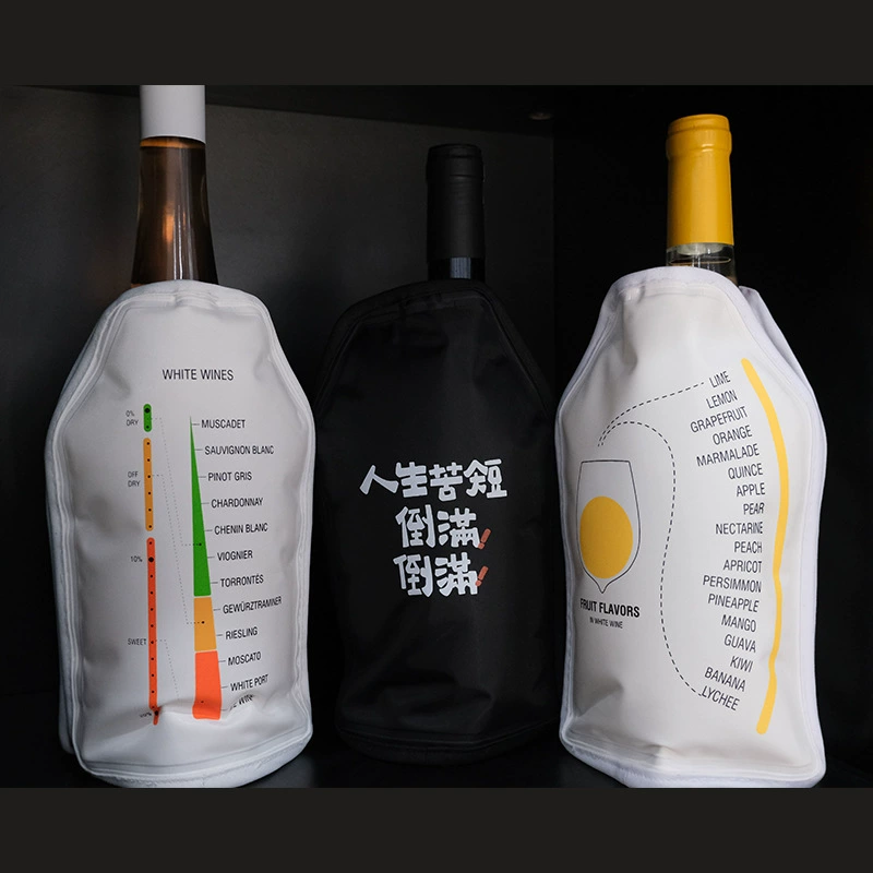 Холодильник для бутылок Ice Sail Gel Wine Cooler Sleeve – изолированная накладка в форме T, 23.5×15.5 см, 440 г