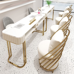 J8 Accessible Luxury Economical Manicure Table and Chair Set Manicure Table Popular Simple Scandinavian Manicure Table Double Single Double Layer G3