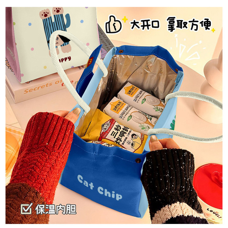 かわいい保温弁当箱袋厚いアルミ箔ハンドバッグ学生サラリーマン弁当袋弁当袋弁当箱袋|undefined