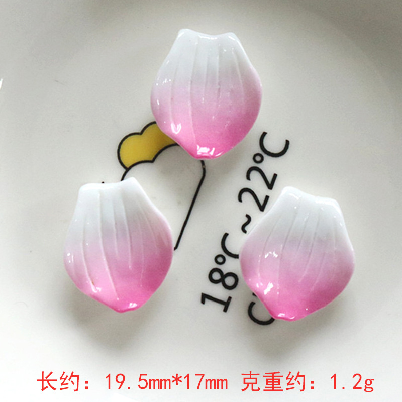 Nuevos accesorios de bricolaje de flor de durazno de resina rosa, zapatos con agujeros de pegamento de crema, fundas para teléfonos móviles, accesorios para el cabello, material de imán para refrigerador al por mayor