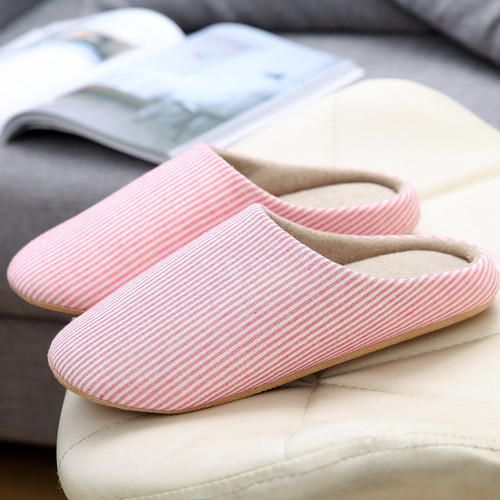 Cixi Younuo Shoes Soft Sole Silent Japanese Simple Striped Home Indoor Women's Slippers Home Shoes Slippers Wholesale