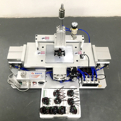 粗线磁环电感引脚气动整脚机气缸下压定型剪脚机可切双线或四线|ru
