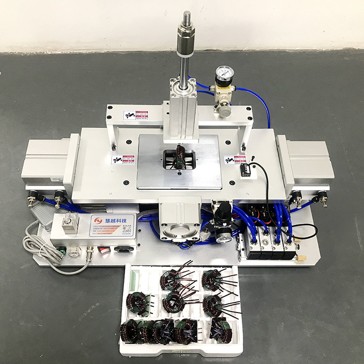 粗线磁环电感引脚气动整脚机气缸下压定型剪脚机可切双线或四线|ru
