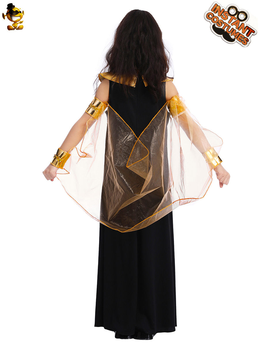 Los niños transfronterizos Cleopatra chica vestido largo ropa de rendimiento Halloween Masquerade Festival carnaval ropa de rendimiento