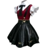 Tangtang complete set: suspender leather skirt + collar + undershirt + bow + one-piece clip*2 + socks