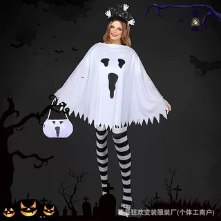 跨境万圣节成人幽灵披风幽灵斗篷万圣成人斗篷派对鬼脸斗篷服装