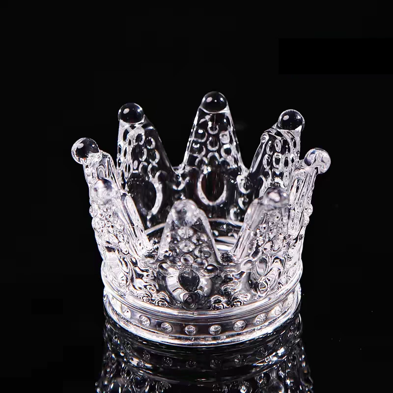 Креативная прозрачная хрустальная корона, подсвечник для ароматерапии, подставка для свечей, пепельница, украшения, яйцо для красоты, шкатулка для хранения ювелирных изделий, оптовая продажа