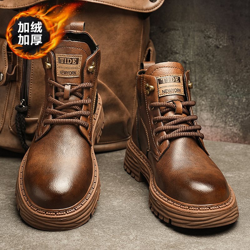 Martin boots para hombre 2025 nueva tendencia de otoño para hombre botas de herramientas de estilo británico de alta gama para hombre