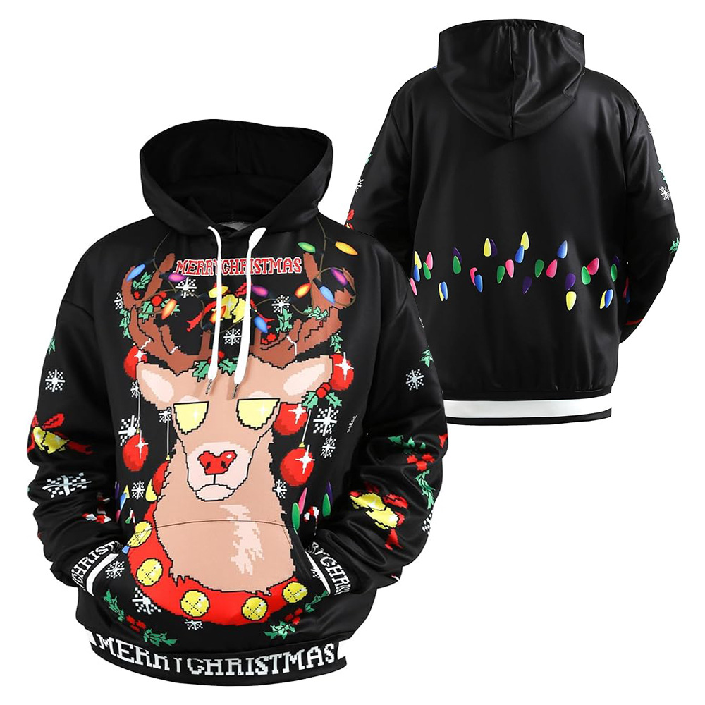 2024 otoño e invierno nuevo suéter para hombre casual todo fósforo joven guapo de manga larga suéter con capucha MC16