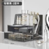 Black PET cosmetic cabinet 2 drawers + board