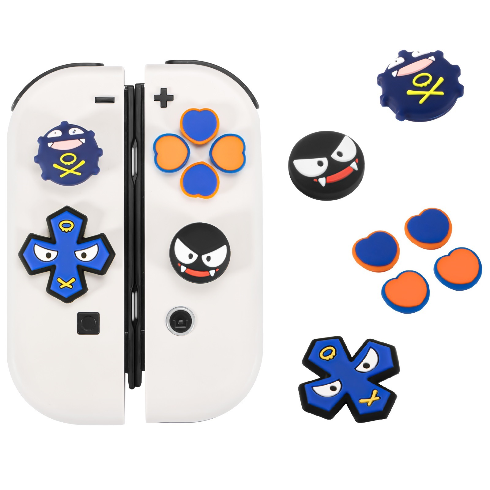 Suitable for Nintendo Switch Joystick Caps, Handle Protective Caps, Cross Button Stickers, Silicone Joystick Protective Covers