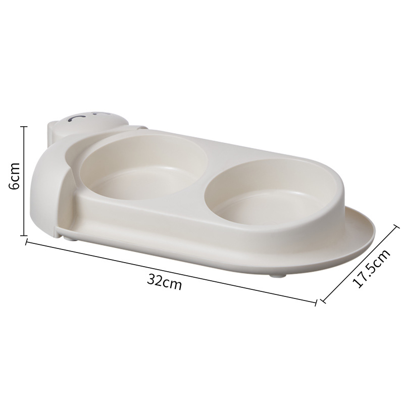 Nuevo cuenco para mascotas, doble cuenco de acero inoxidable para perros, cuenco para gatos anti-volcado, cuenco de comida lenta, cuenco para gatos con cuello de 15 ° para perros al por mayor