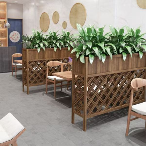 Partition, false wall, office area, restaurant partition, divider, flower stand, outdoor courtyard, anti-corrosion wood fence, office partition