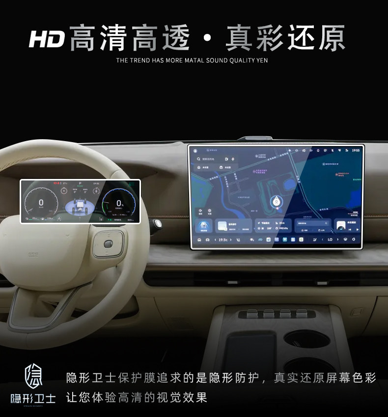 Suitable for Haval Great Wall H10 central control navigation instrument interior screen protection tempered film decorative accessories and modification parts
