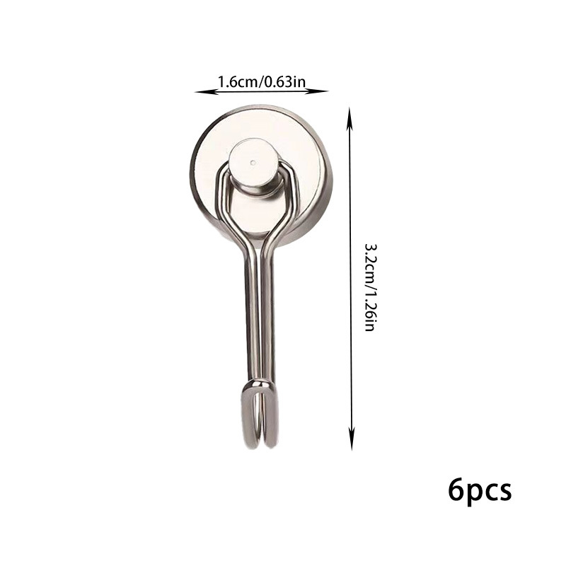 180°旋转挂钩磁铁免打孔无痕圆形强磁打捞吸盘磁磁钢磁石吸铁石