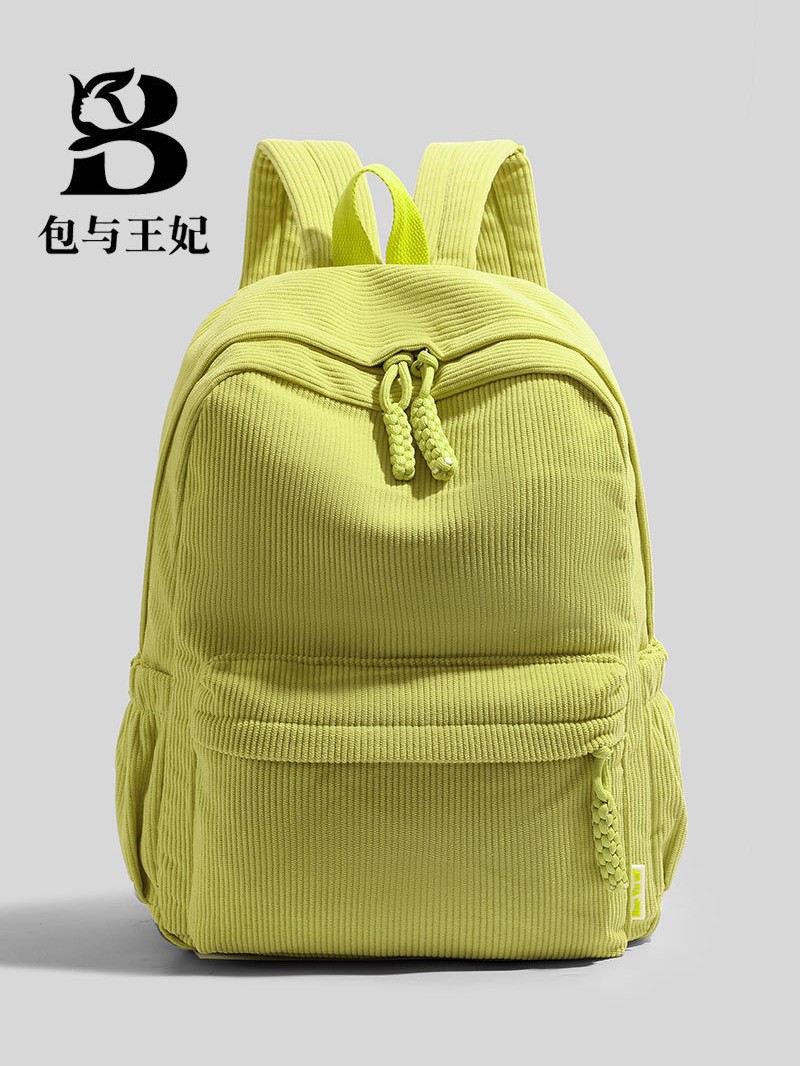 Mochila de pana para mujer, estilo 2026, para estudiantes universitarios, informal, versátil, de gran capacidad, para viajes, para hombre