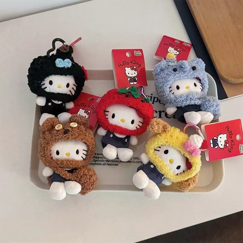 可爱头套kitty猫包包挂件毛绒玩偶钥匙扣小挂饰公仔礼物kitty挂件|undefined