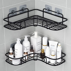 No punching bathroom triangle bathroom storage rack strong glue hand washing corner storage rack wall hanging kitchen corner rack