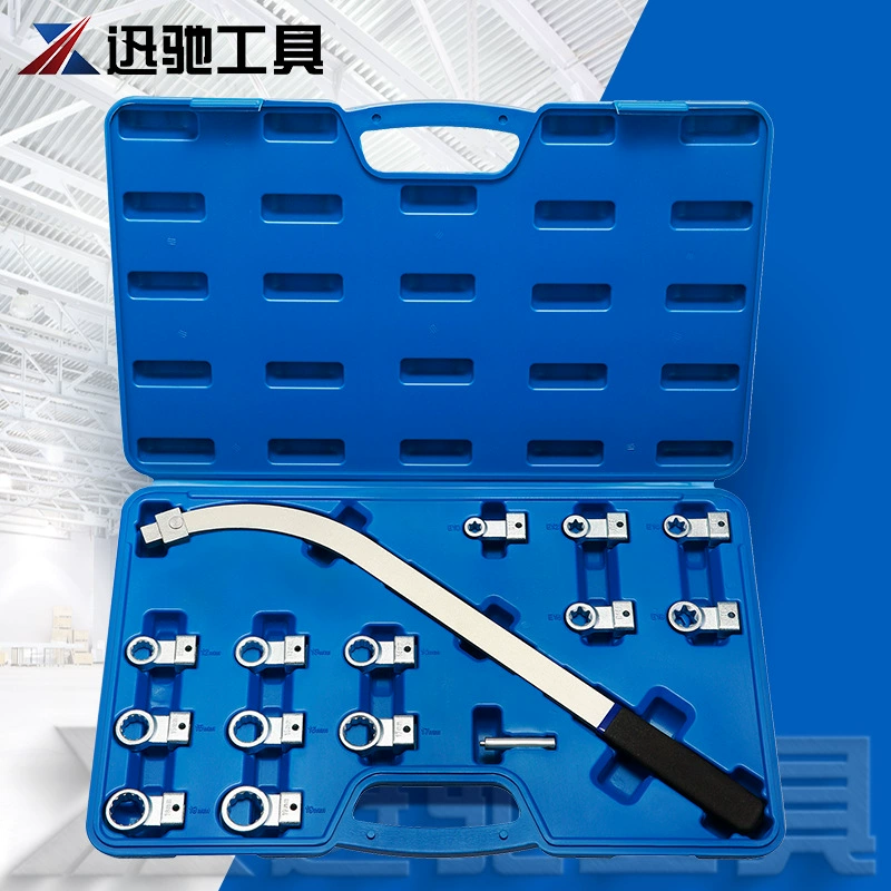 Набор ключей для натяжного ремня из 15 предметов, набор ключей для вентилятора с 12 угловыми кольцами/инструмент для снятия винта ремня двигателя