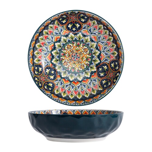 Bohemian plate ceramic dinner plate set, bowl, spoon, chopsticks, soup bowl, dish plate, dumpling plate, bestseller