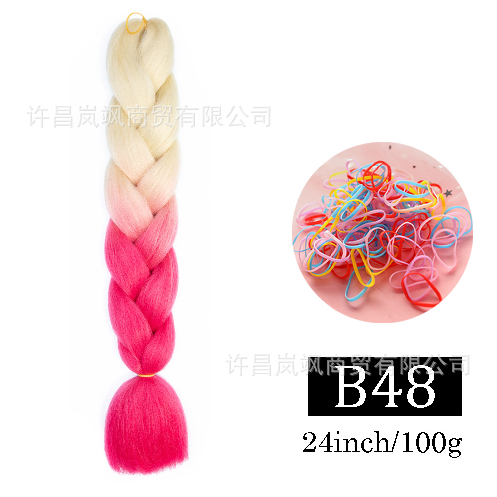 Peluca de trenza grande africana, color, trenza sucia, cuerda para el cabello, degradado, fibra química, trenza grande, reggae, hip-hop, trenza sucia, trenza