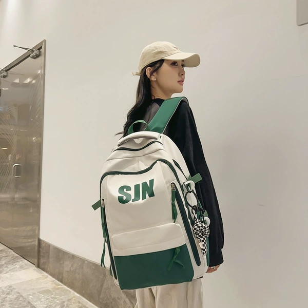 Green backpack, pendant