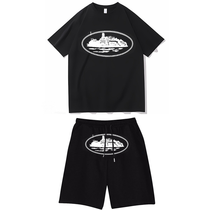 Cross-Border T-Shirt Pullover European and American Alcatraz Unisex Sweatshirt Sweatpants Suit Street Hip-Hop Clothing Cross-Border T-Shirt Pullover European and American Alcatraz Unisex Sweatshirt Sweatpants Suit Street Hip-Hop Clothing