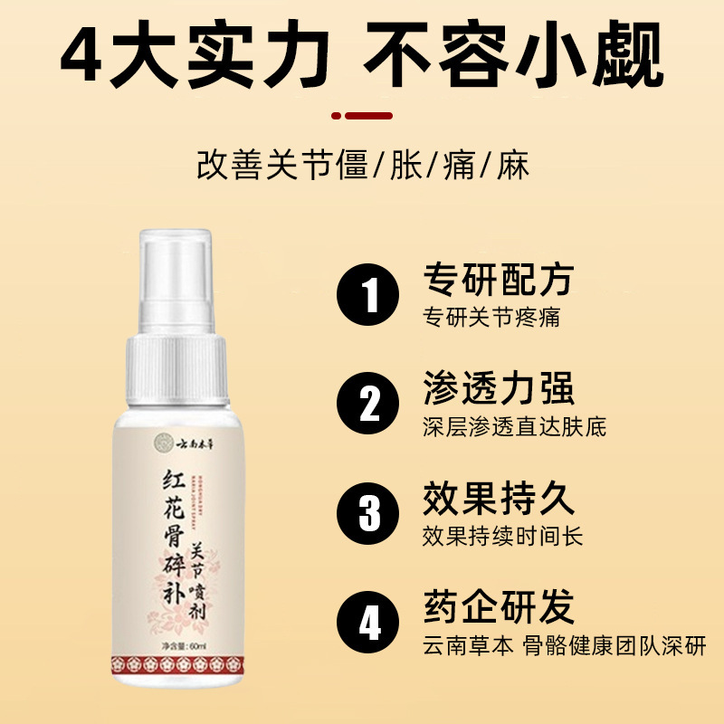 厂家批发云南本草喷剂缓解颈椎膝盖腰椎颈肩腿红花骨碎补关节喷剂|undefined