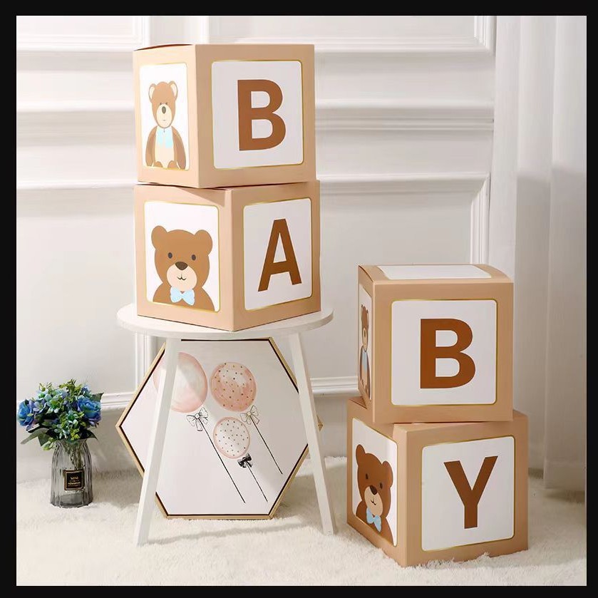 Celebridad de Internet caja transparente bebé cumpleaños 26 cartas amor graduación boda decoración bebé globo en caja joyería