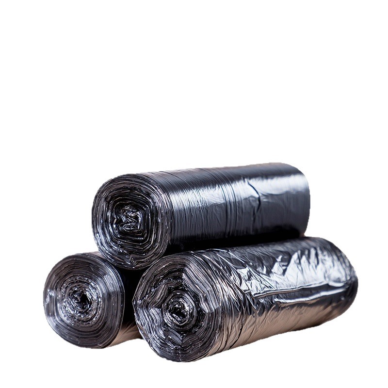 Bolsas de basura grandes Deli para uso doméstico y de oficina, bolsas de basura de plástico grueso, bolsas de basura de plástico desechables.