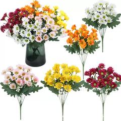 跨境美式洋甘菊仿真花逼真手捧雏菊花束假花道具摆件花家居装饰品