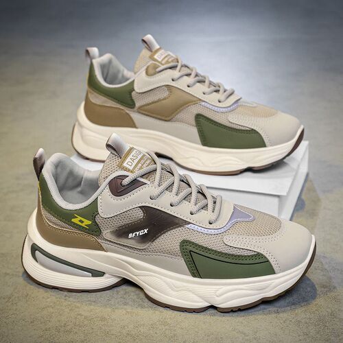 2025 Men's Summer Breathable Versatile Anti-Odor Durable Mesh Sports Casual Thick-Heeled Teenager Father-in-Law Trendy Shoes