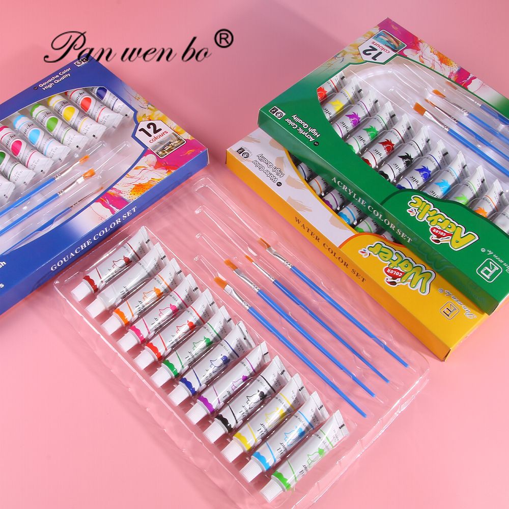 12-color set acrylic paint 12ml watercolor paint watercolor art paint art student painting tools art supplies