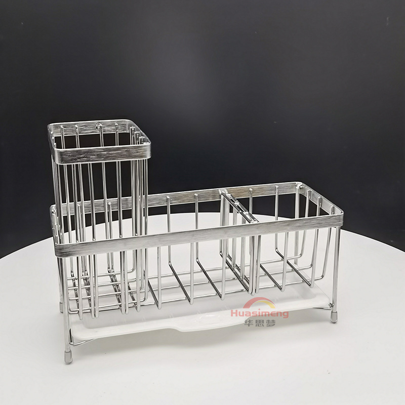 304 stainless steel countertop sponge steel ball drain basket sink dishwashing liquid storage rack kitchen storage rack