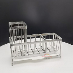 304 stainless steel countertop sponge steel ball drain basket sink dishwashing liquid storage rack kitchen storage rack