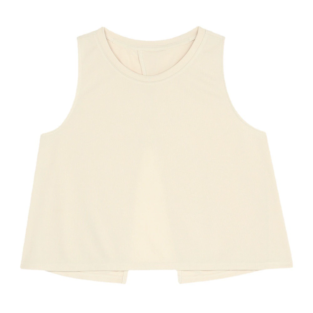 Fitted yoga clothing, T-shirt sleevless for gym, tank top, European style, beautiful back